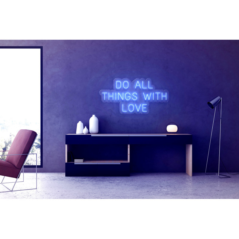 Carteles de Neón Led - Luces de neón "Do all things with love"